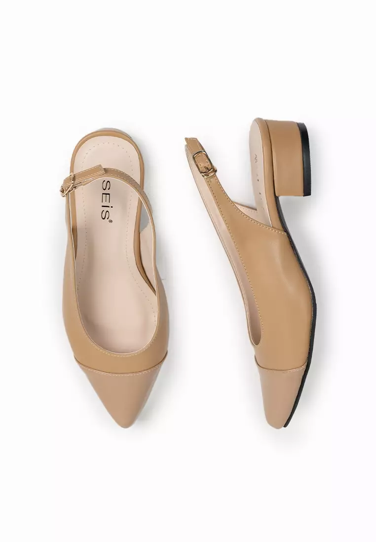 SEIS Sumi Sepatu Mules Wanita Heels 3 cm - MOCCA