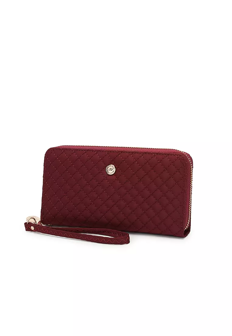 Women Quilted Long Purse / Wallet - Red