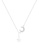 ZITIQUE silver Women's Diamond Embedded Crescent Moon & Five-pointed Star Necklace - Silver 22D66AC8681E5AGS_1