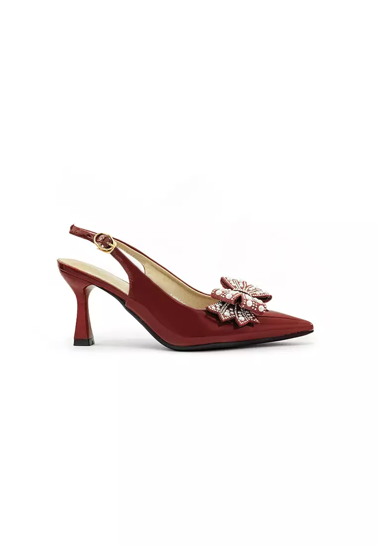 Mario D' boro Runway Women's Evening Sandals LY 29666 Maroon C89