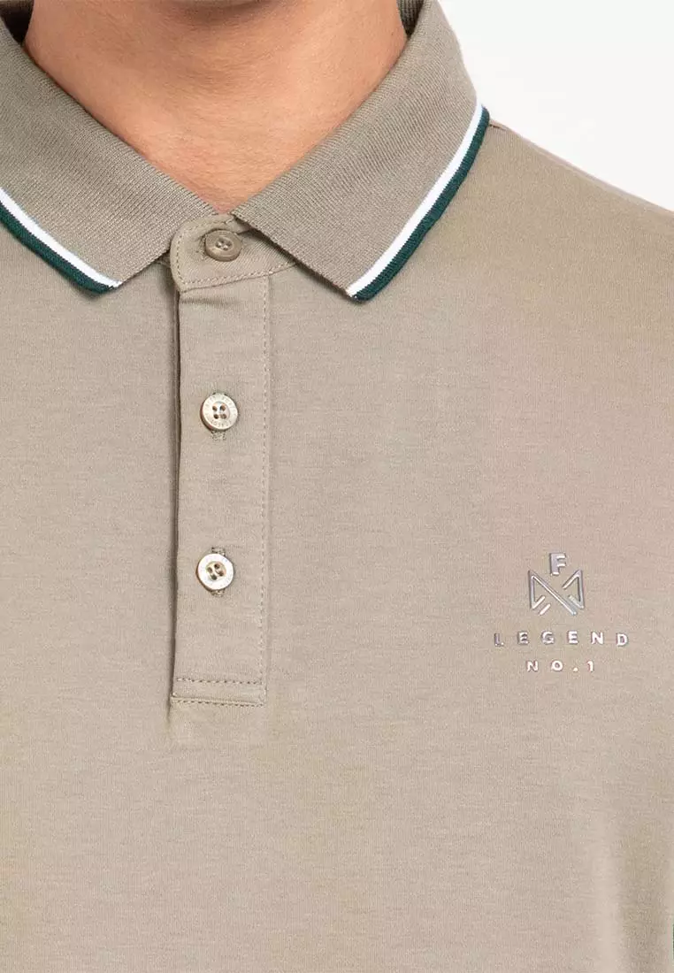 Forest Premium Weight Cotton Polo Tee 220gsm Interlock Knitted Polo T Shirt | 23761-48Olive