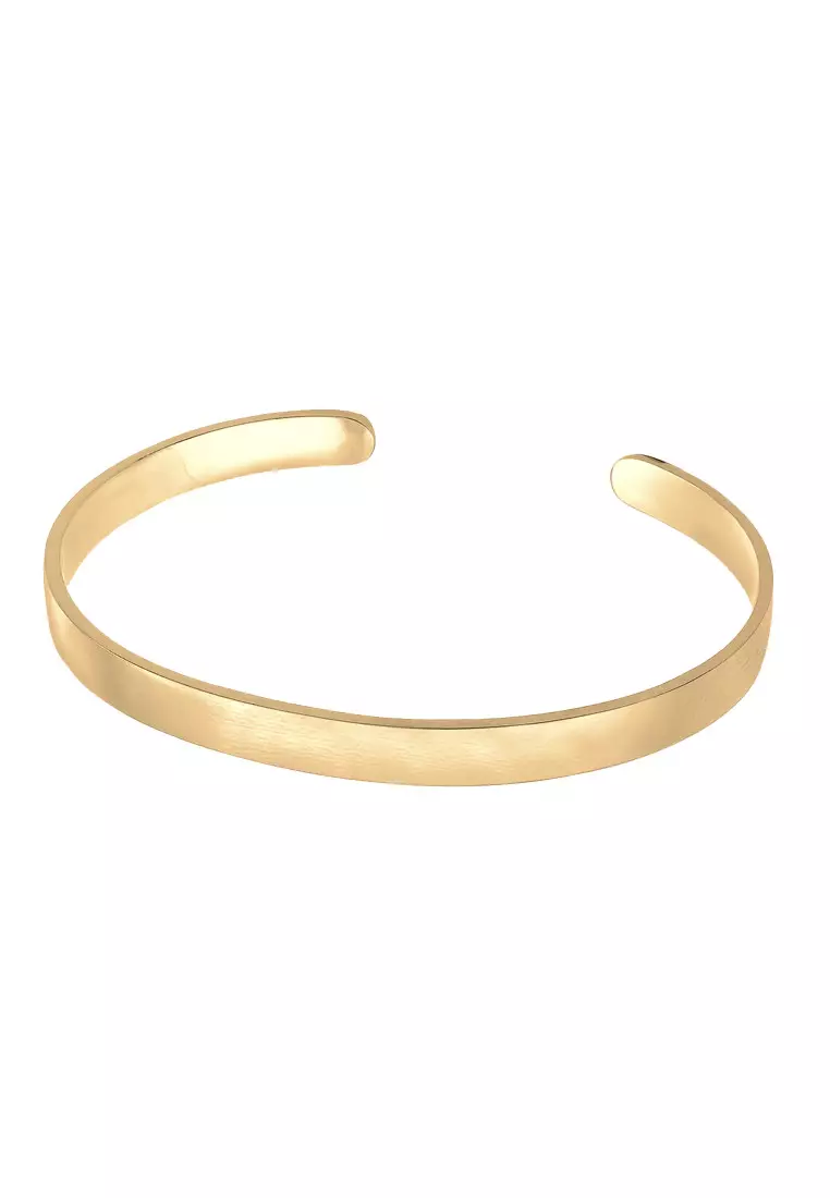 EXCLUSIVE Gelang Perhiasan Perak 925 Pria Basic Bangle Gold Plated