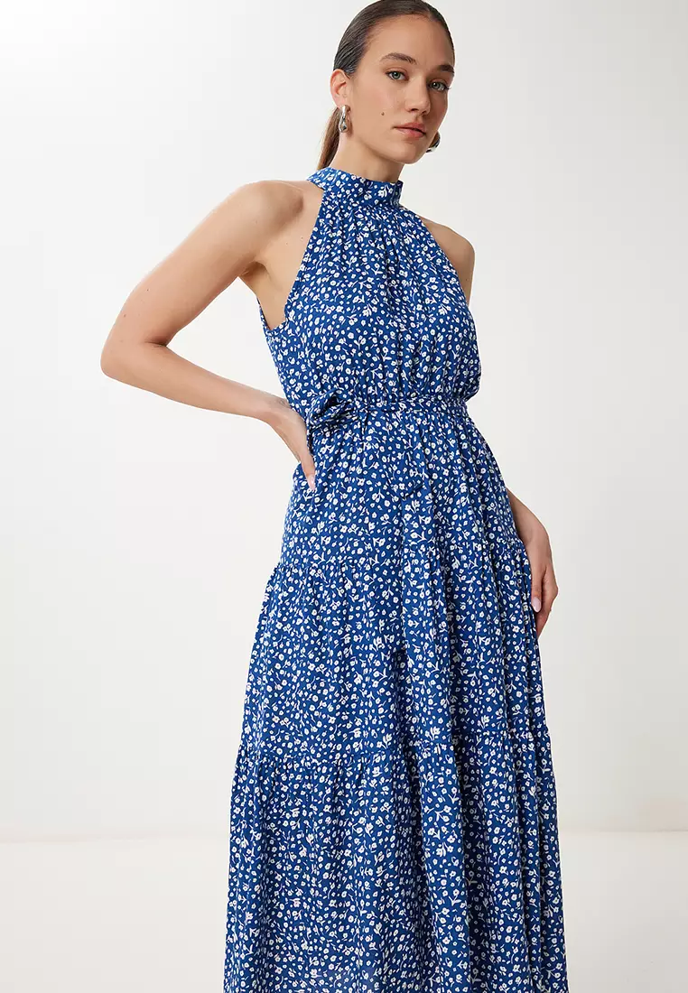 Halter Neck Floral Summer Dress