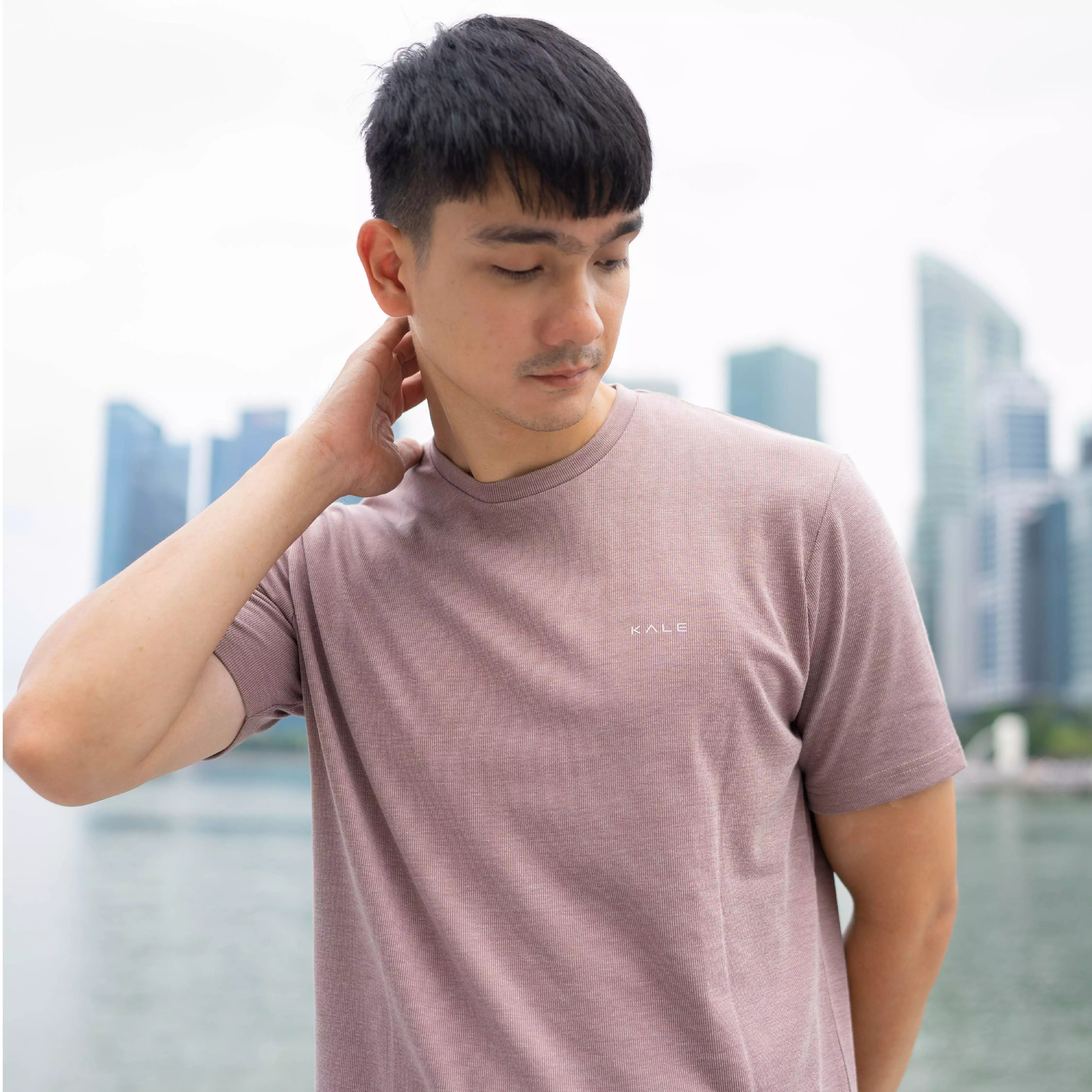 Kale Jovan Dark Brown / Kaos Pria Basic Polos Lengan Pendek