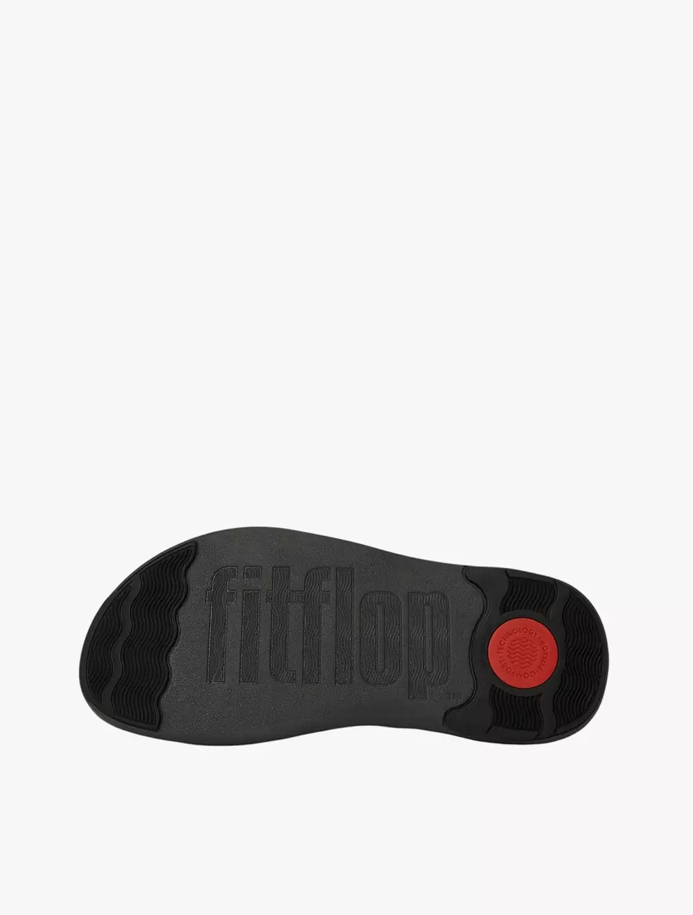 Fitflop F-Mode Go Mens Adj. Padded-Webbing Two-Bar Men's Slides - Black