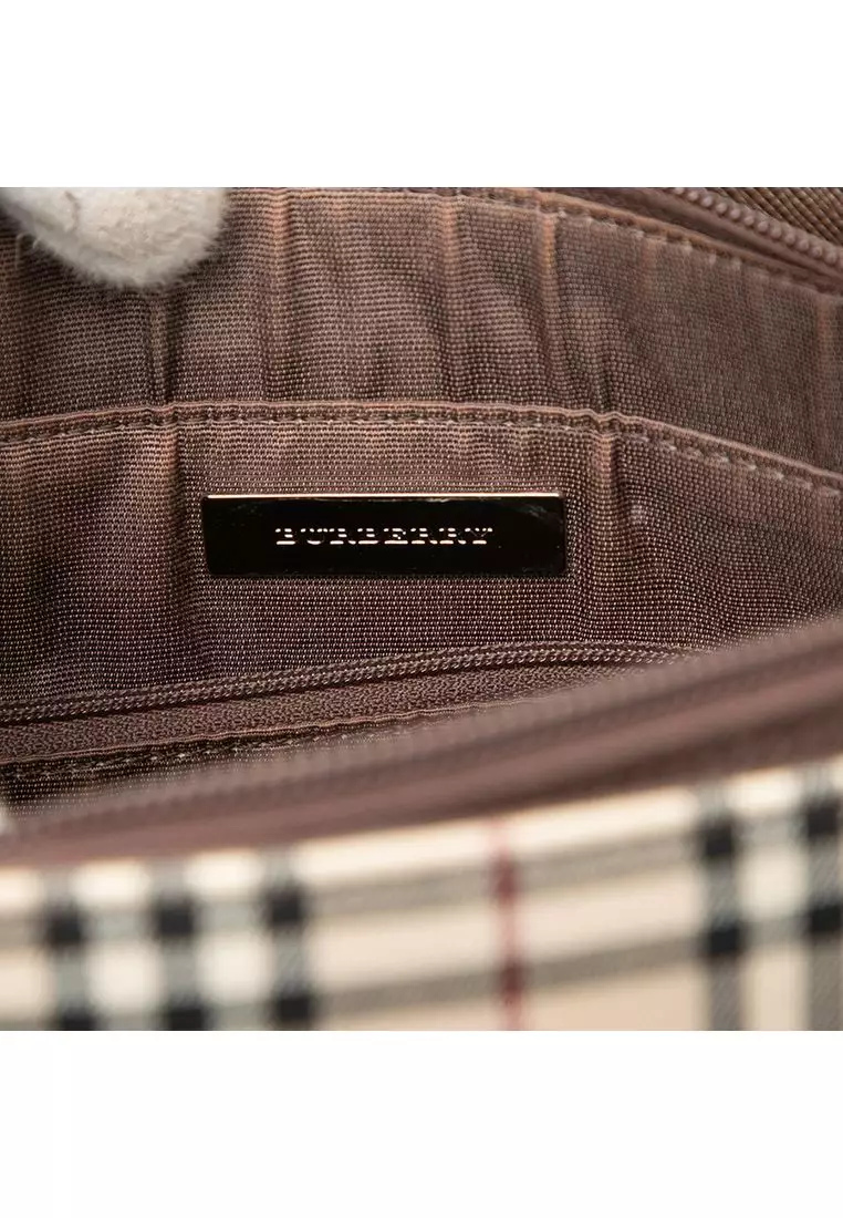 Pre-Loved Burberry House Check Canvas Tote