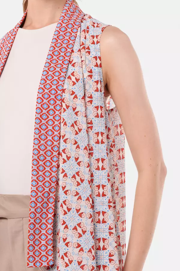 MINIMAL - Asmyra - Cardigan Flowy Motif Bunga - Red Warna Red