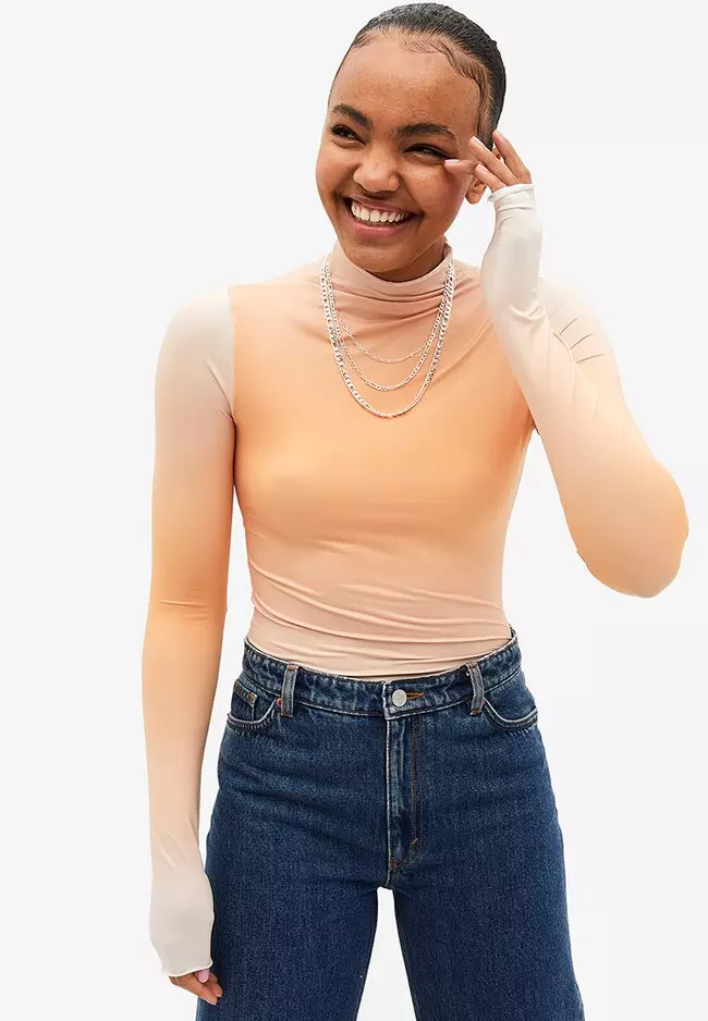 Peach deals turtleneck top