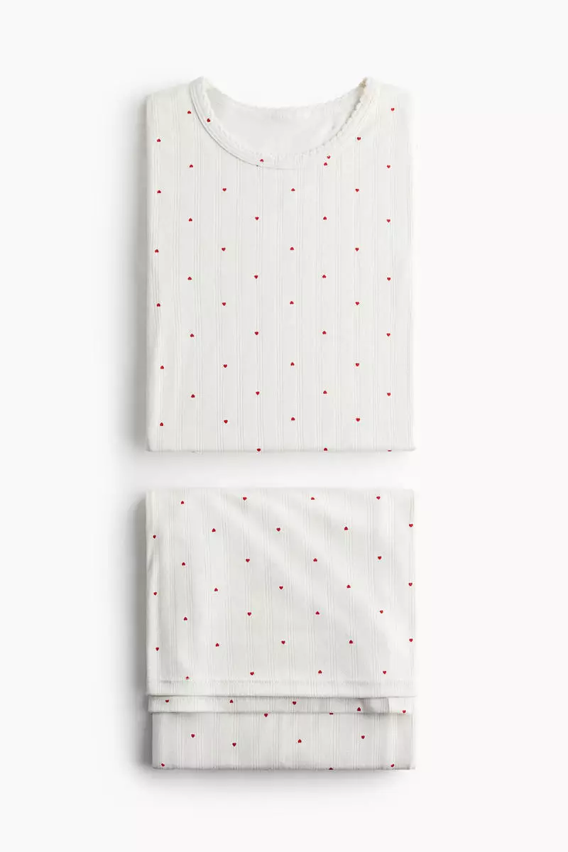 Pointelle jersey pyjamas