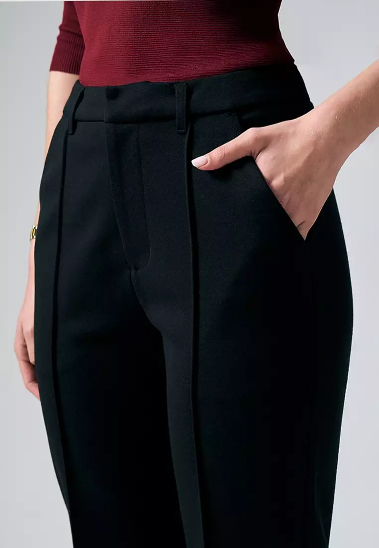 Tapered Trousers with Pintucks
