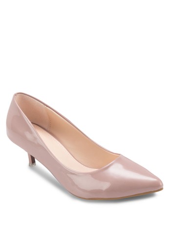 漆面尖頭低跟鞋, 女鞋, 厚底高跟esprit高雄門市鞋