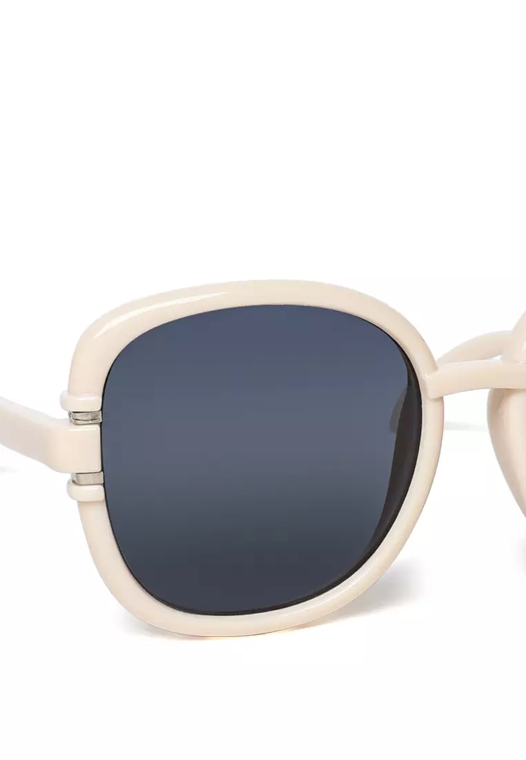 Buy London Rag Non Classic Oversized Oval Sunglasses In Beige 2024