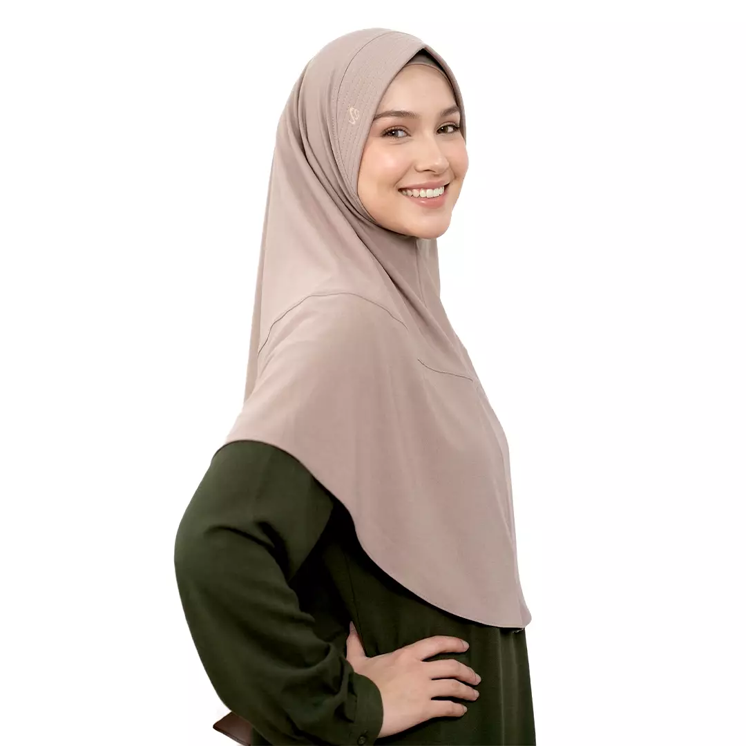 Rabbani - Kerudung Instan Wanita Dewasa Latisa Exclusive - Mocca size M