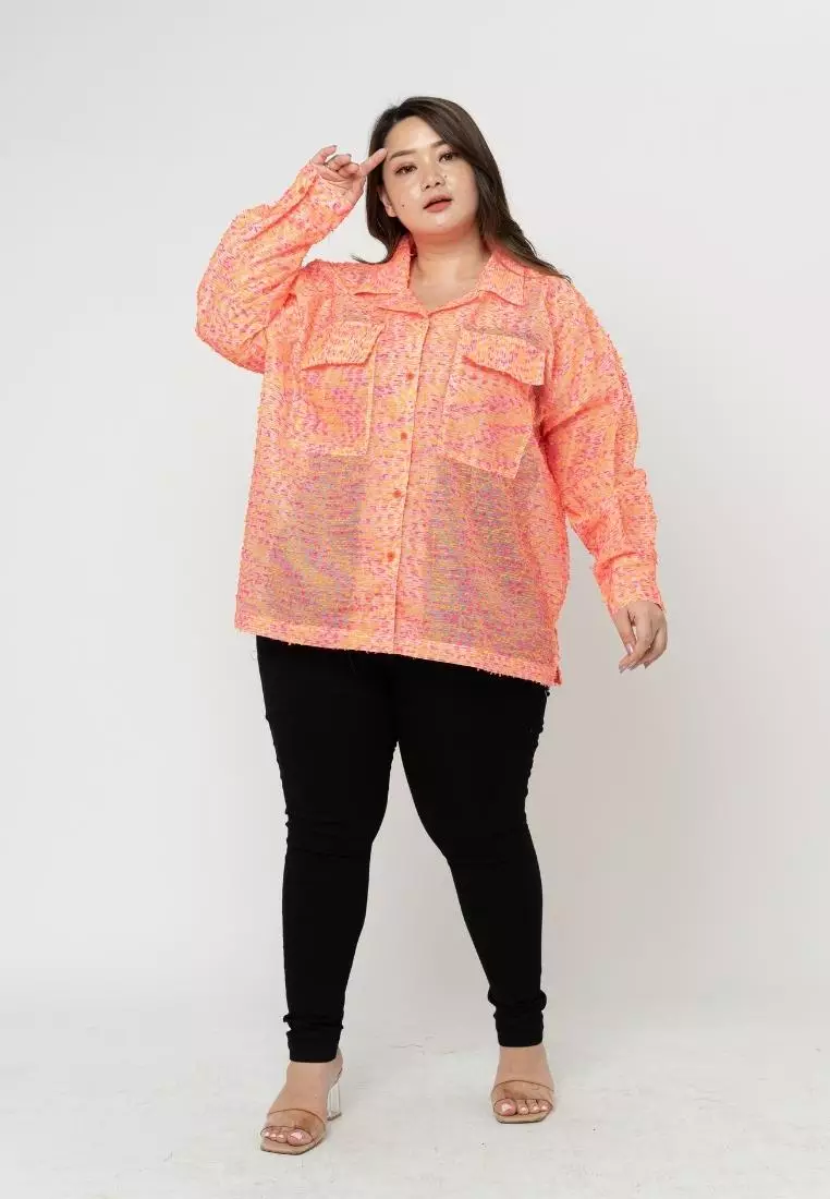 Plus Size Shirt Chia Apricot