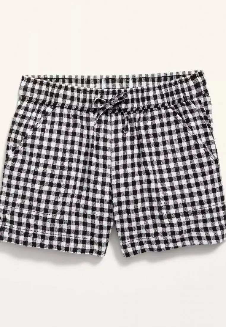 Buy Old Navy Girls Linen Blend Printed Drawstring Shorts 2024