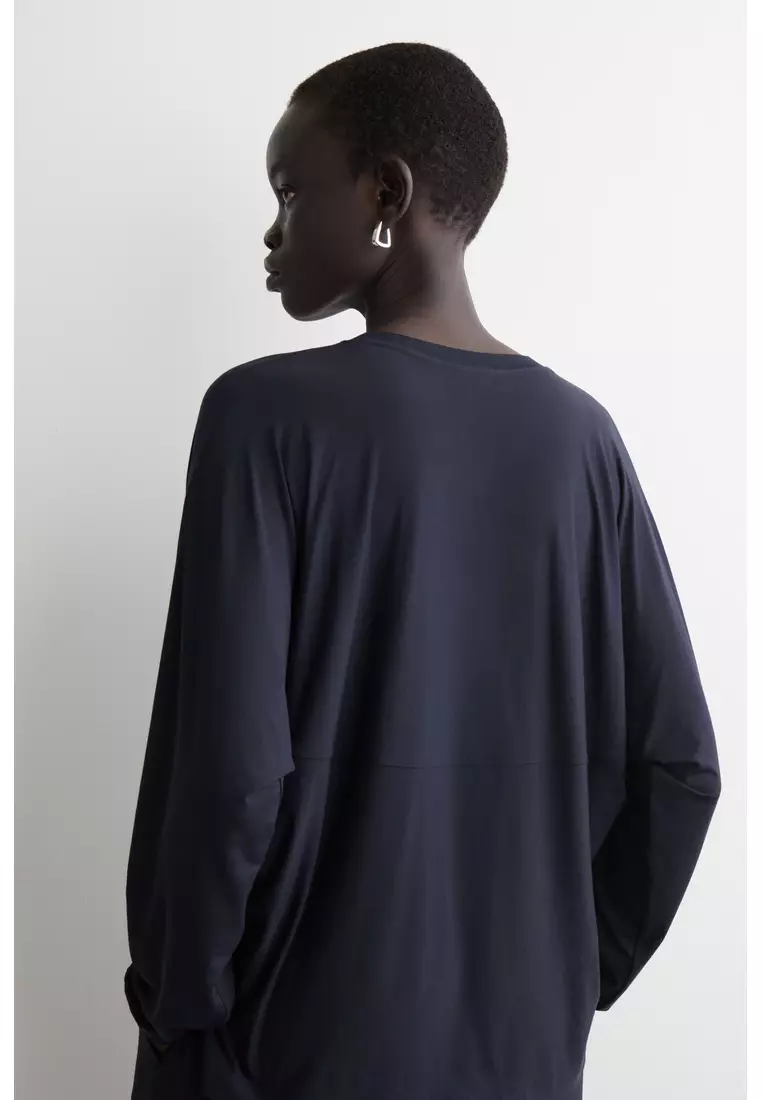 FLUID JERSEY LONG-SLEEVED TOP