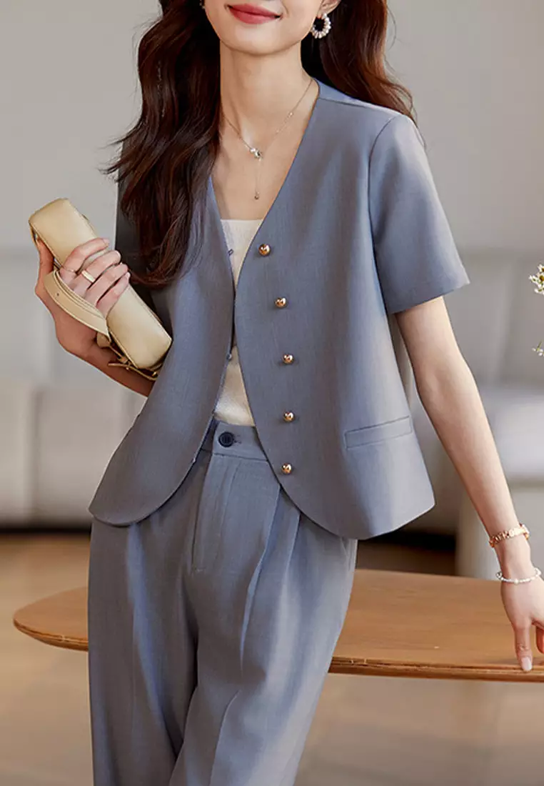 Comfortable Short Sleeve Suit Jacket YGH-EG1303