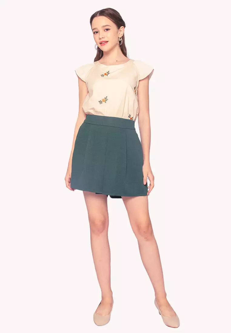 2 Piece Outfits Short Sleeve Crop Top + Mini Skirts - ShopperBoard