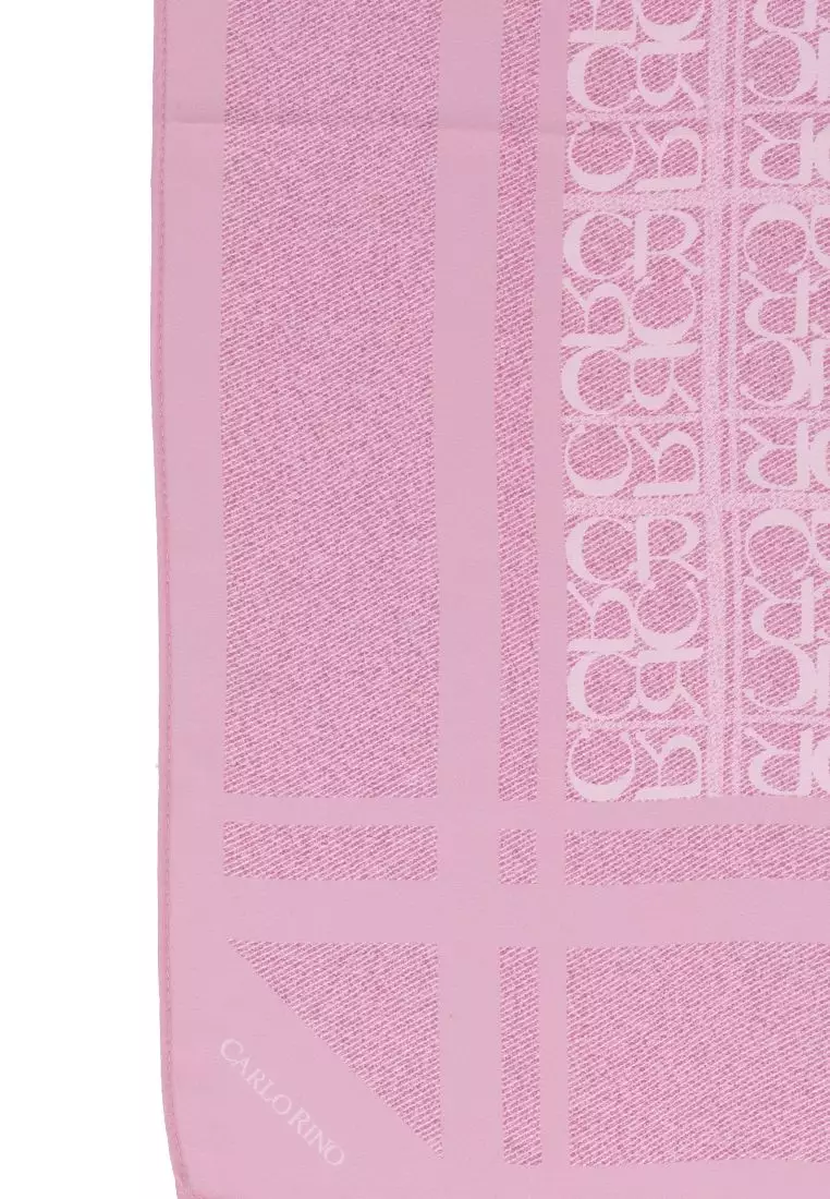 Honeysuckle CR Monogram Chiffon Scarf