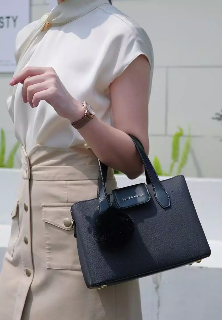 Women's Top Handle Bag / Sling Bag / Crossbody Bag / Shoulder Bag - Black