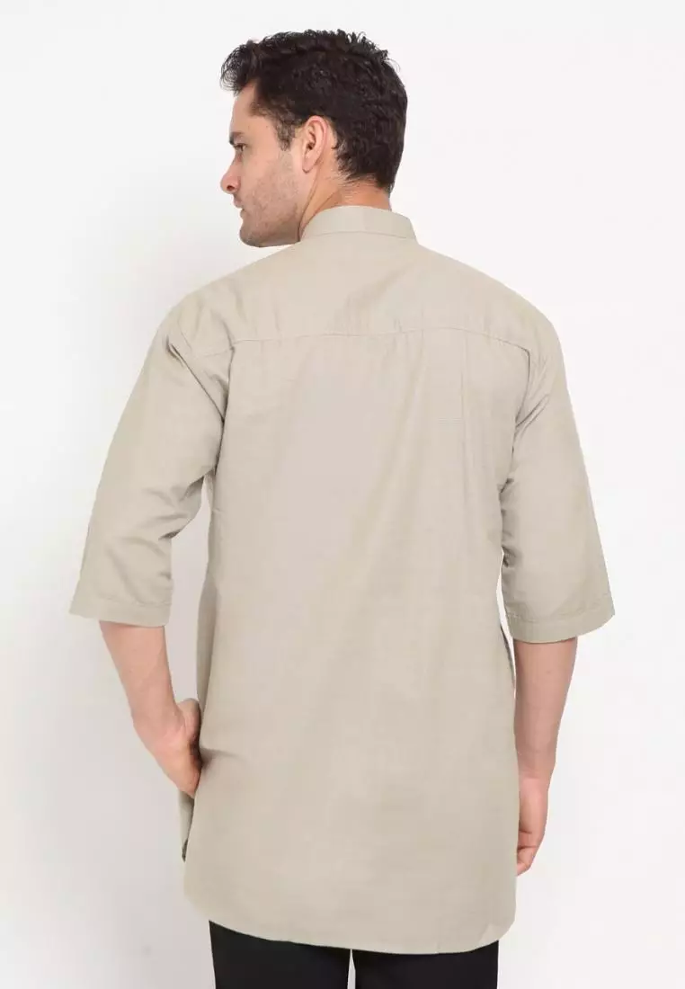 Zayidan Baju Koko Gamis Muslim Pria - Mustafa Cream