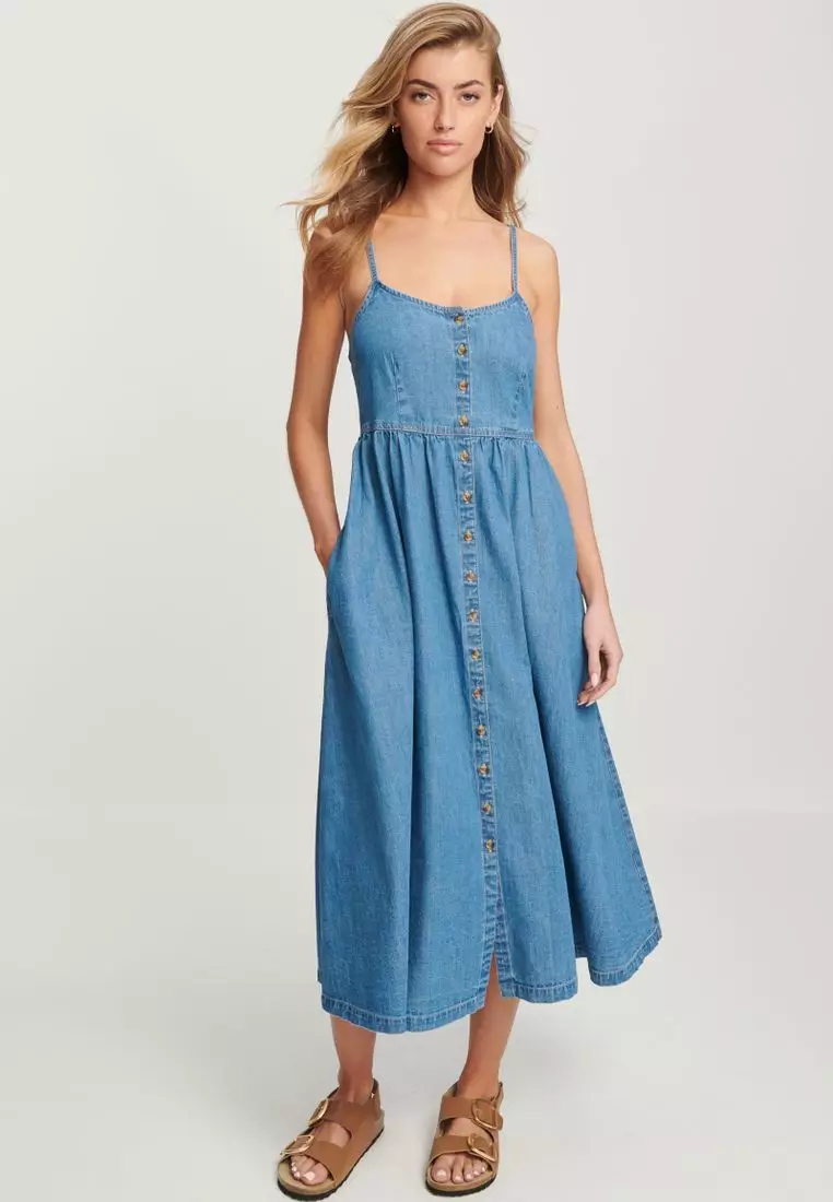 NEXT Button Through Midi Summer Dress 2024 | Buy NEXT Online | ZALORA ...