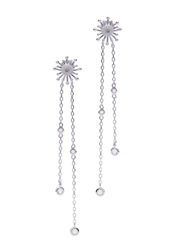 SHANTAL JEWELRY grey and white and silver Cubic Zirconia Silver Fireworks Earings SH814AC26HRTSG_1