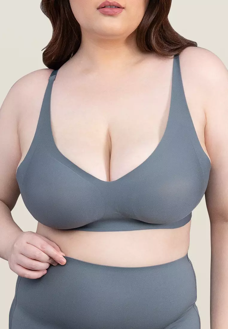 Next to Skin Ladies Seamless Heatpress Comfort Fit Soft Push Up Wireless NonWire Bra Kenzi 1pc (Turbulence)