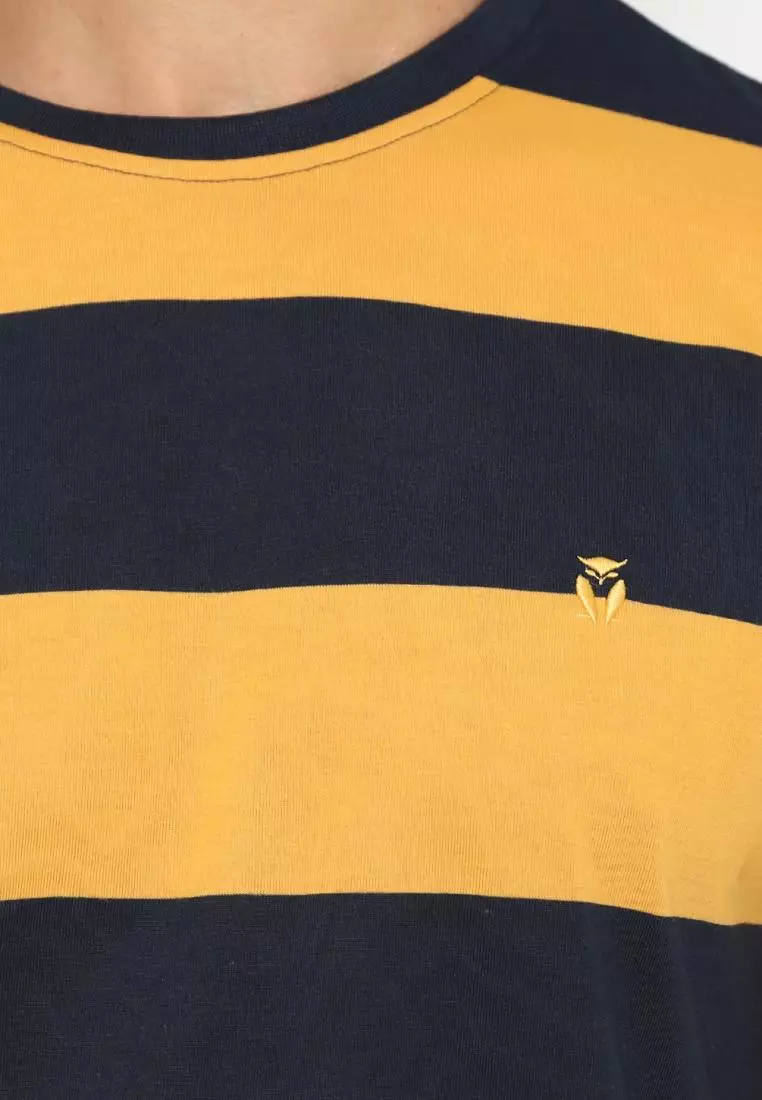 Matsuda T Shirt Pria Kaos Stripe Nanao