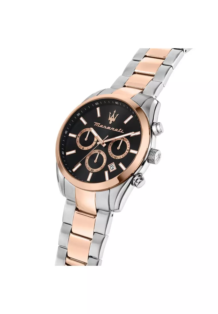 【2 Years Warranty】Maserati Attrazione 43mm Men's Quartz Watch R8853151002 With Luminous Dial Hands