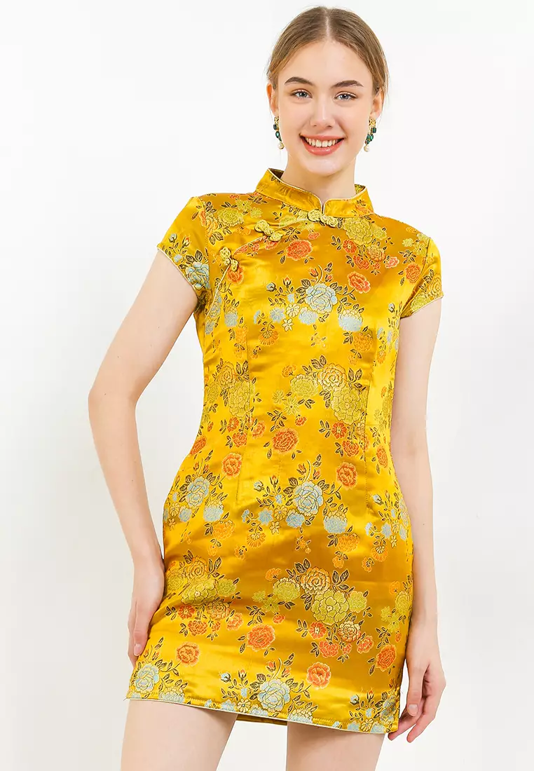 Zalora deals gold dress
