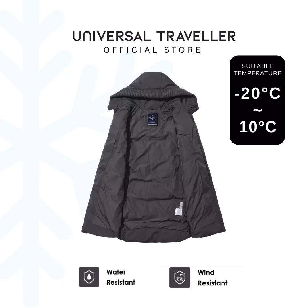 Universal Traveller BOXY DOWN JACKET WITH CHUNKY RIB  DJW24017
