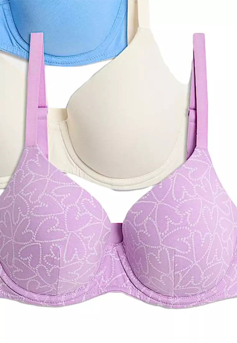 3Pk Wired T-Shirt Bras
