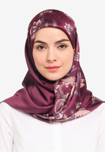 購買流行hijabii Murni Square絲巾in 粟色 Zalora 台灣