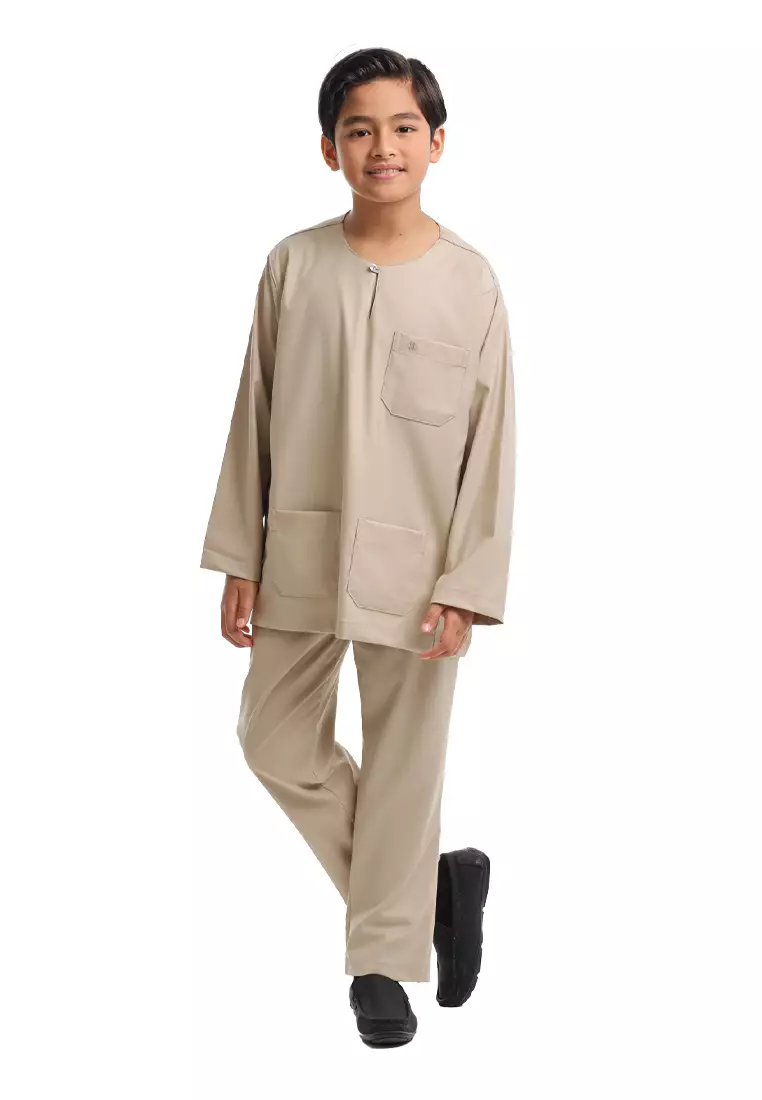 Forest x Hatta Dolmat Baju Melayu Teluk Belanga Budak - FK24104BM-17Nude