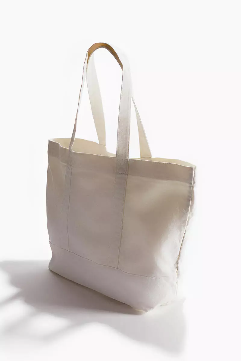 Printed canvas tote bag