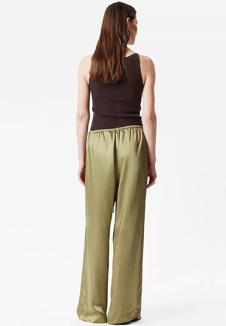 Drawstring Satin Trousers