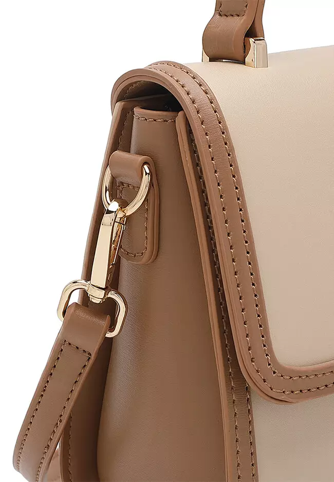 Top Handle Bag / Sling Bag / Crossbody Bag - Beige