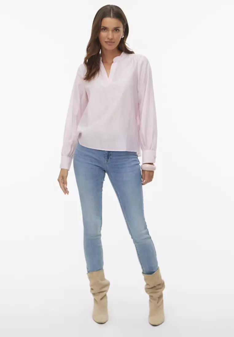 Long Sleeve Woven Top