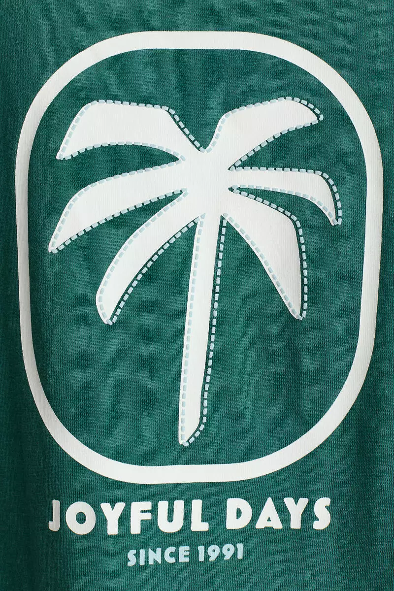 Printed cotton T-shirt