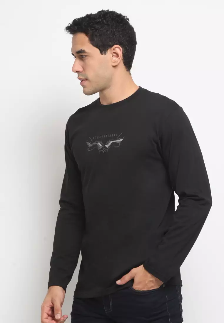 XTRAORDINARY (XO) T-Shirt Cotton Combed Lengan Panjang Pria 2073290053