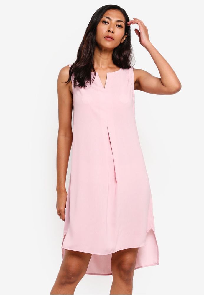 ZALORA BASICS Basic Notch Neck Straight Shift Dress ZALORA Malaysia