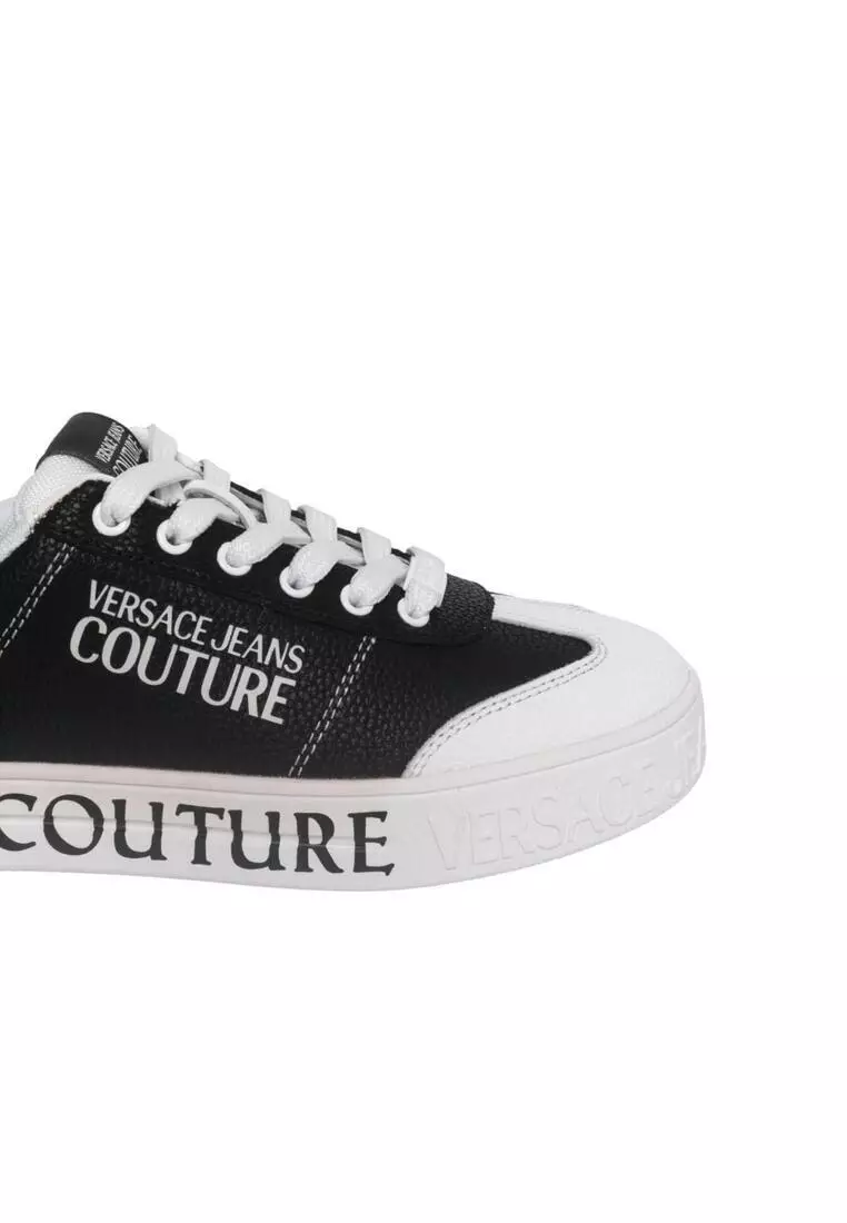 Buy VERSACE JEANS COUTURE Grain Leather Sneakers 2025 Online ZALORA
