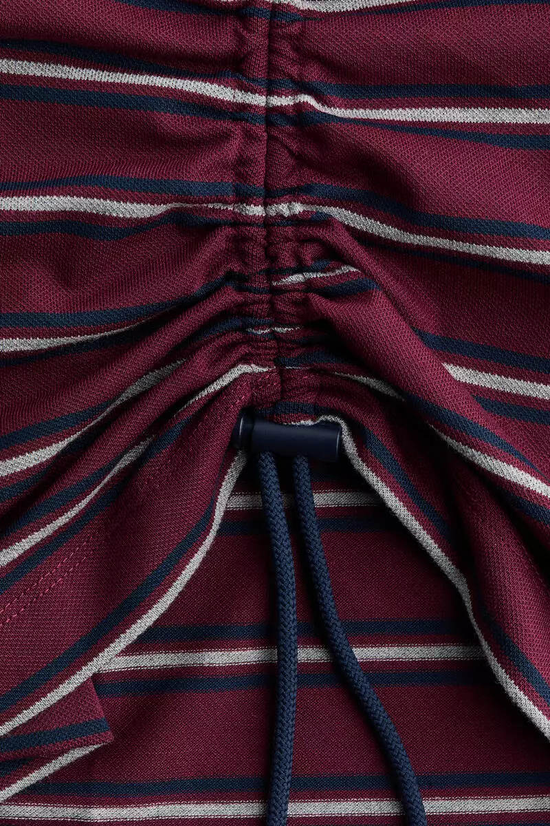 Drawstring-detail polo shirt
