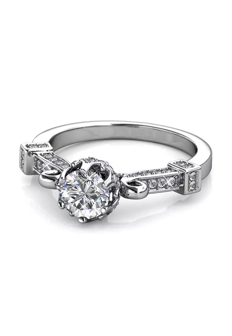 Imperial Ring (White Gold)- Cincin Cyrstal Swarovski by Her Jewellery