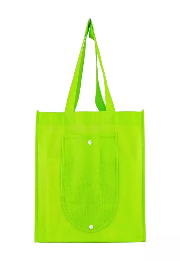 Poly-Pac Foldable Non Woven Tote Bag-Green