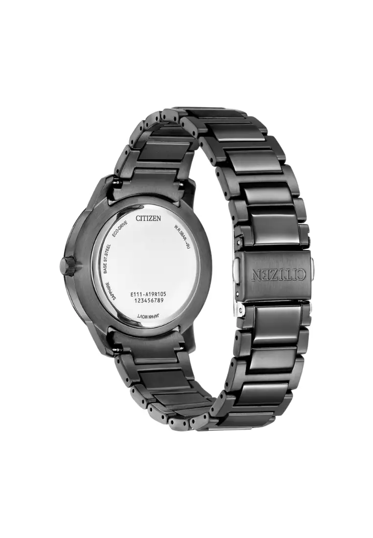 Citizen 西鉄城 Tanabata 系列藍寶石玻璃藍色銀河錶盤黑色不鏽鋼錶帶光動能男士腕錶 BM7595-89L