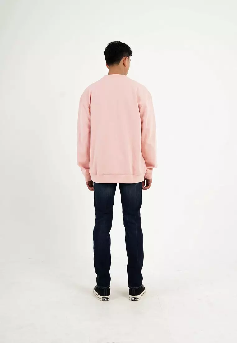 3Second Men's Jacket Sweater Crewneck Oversized Fit Sweety OL-C090924