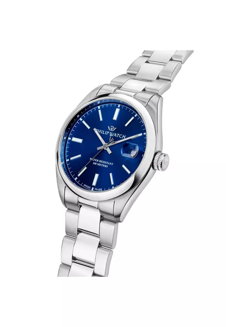 【Swiss Made】Philip Watch Caribe Urban Collection 39mm Men's Quartz Watch R8253597644-10 ATM Waterproof