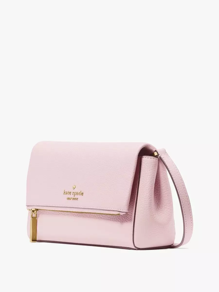 Leila Mini Zip Crossbody Shimmer Pink